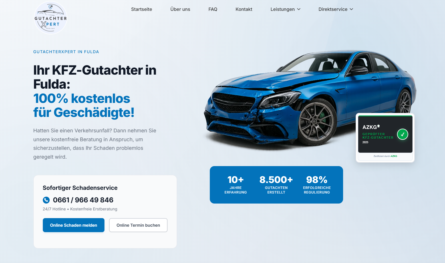 GutachterXpert - KFZ Gutachter Seite