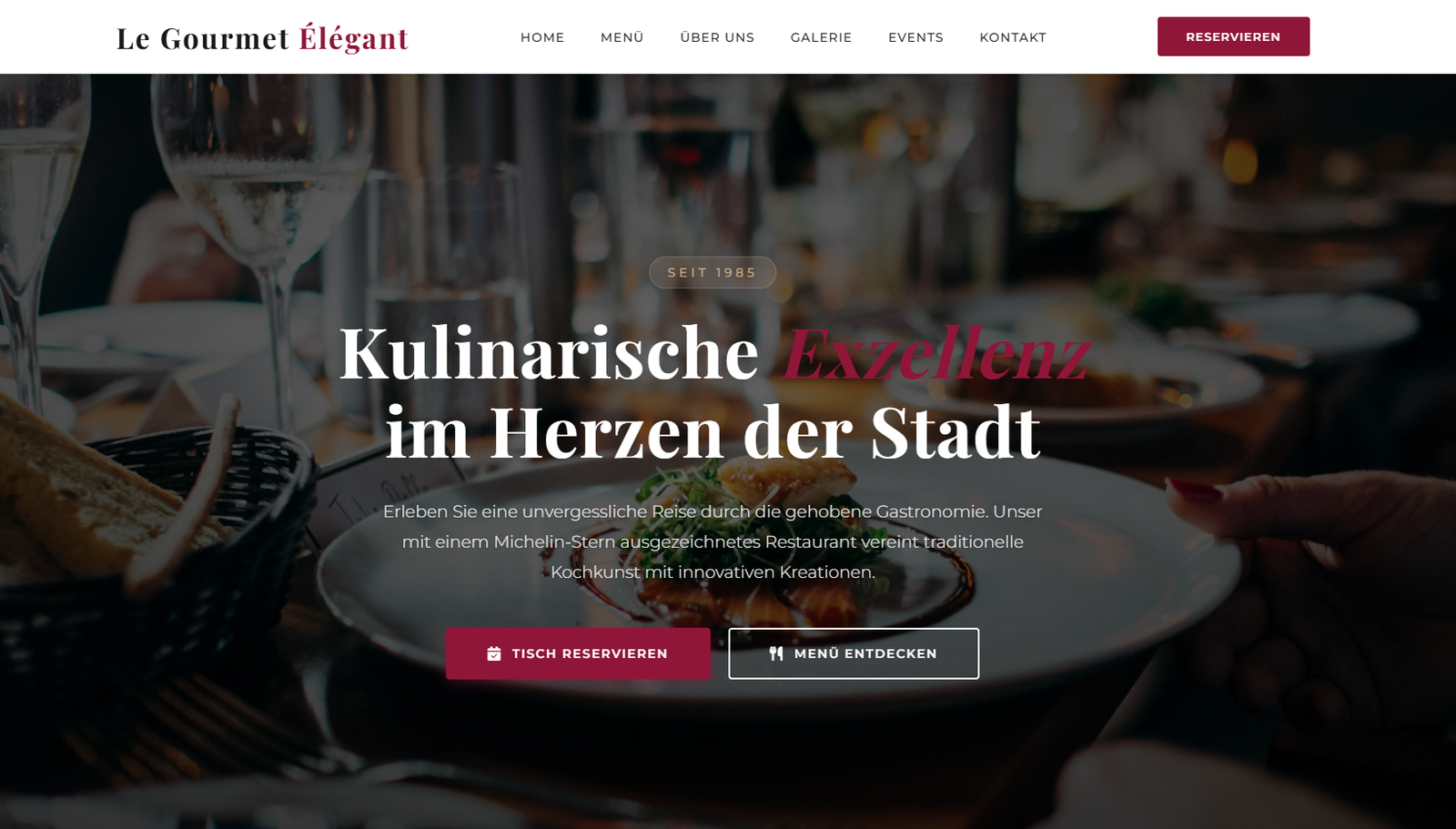Restaurant Webseite
